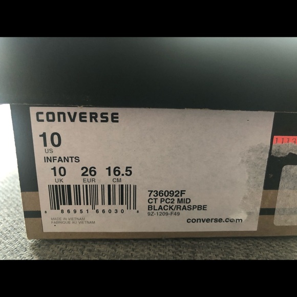 Converse CT PC2 MID - Infants Size 10 - Picture 4 of 7